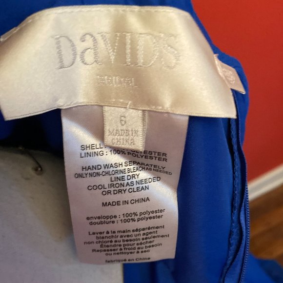 David's Bridal Formal Gown size 6 blue - Picture 6 of 6
